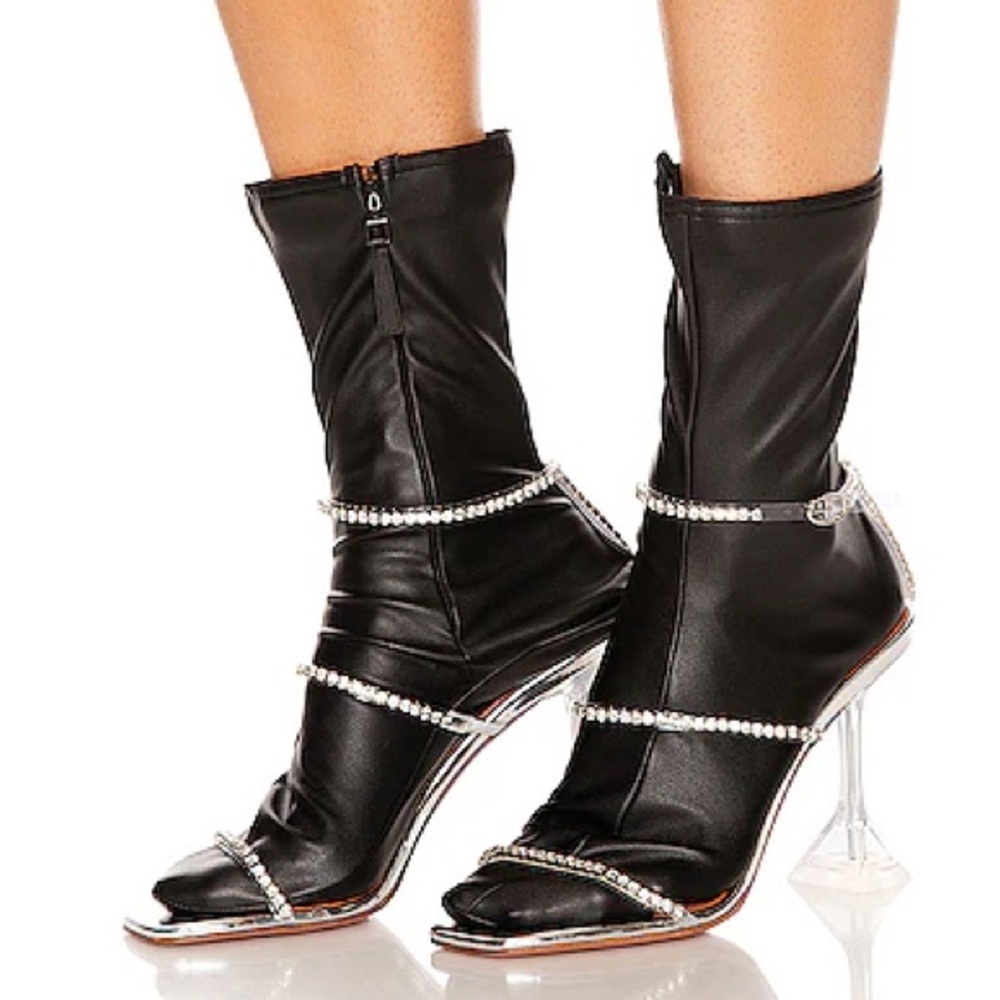 Amina Muaddi x Wolford Vegan Leather Socks